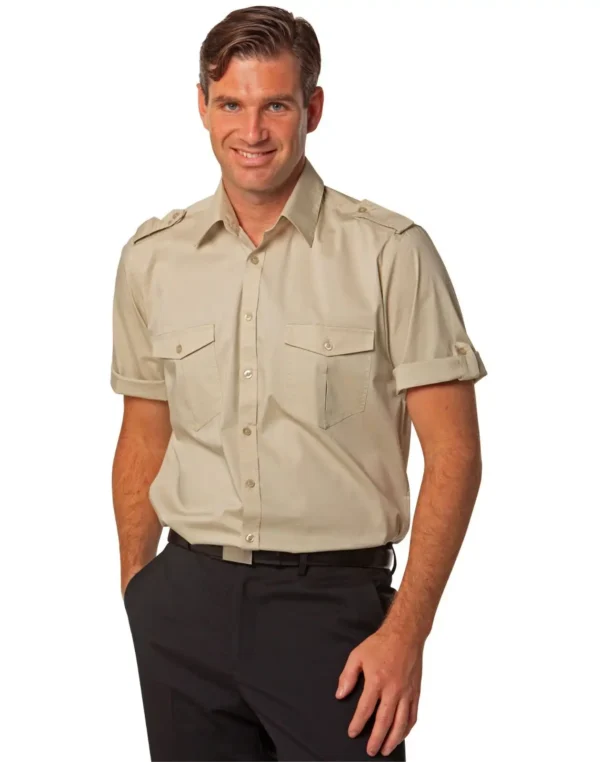 Camisa Aviadora Manga Corta