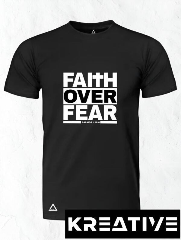 Kreative Faith – Camiseta Negra con Mensaje de Fe